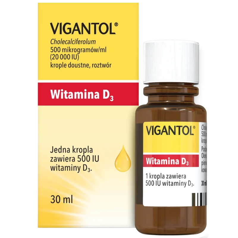 Vigantol 20 000IU, geriamieji lašai, tirpalas, 30 ml naujagimiams (įskaitant neišnešiotus kūdikius), vaikams, paaugliams, suaugusiems ir pagyvenusiems žmonėms