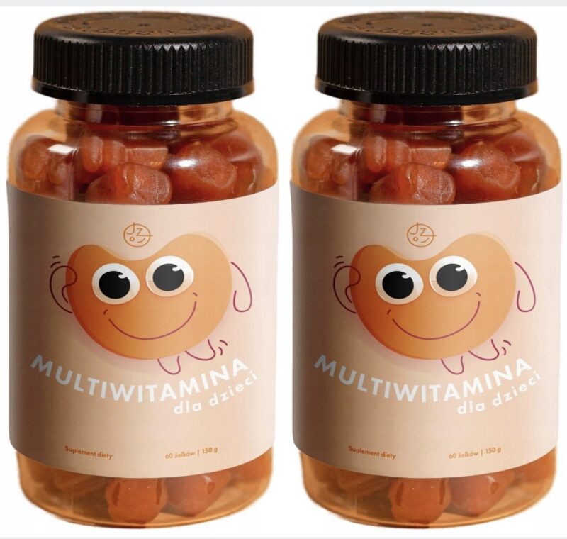 Natūralūs multivitaminai vaikams, miško uogų skonio, 60 guminukų. Kiekviename meškiuke yra 14 vitaminų ir mineralų.